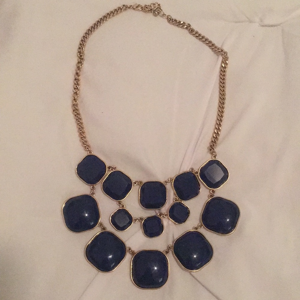 Blue statement necklace